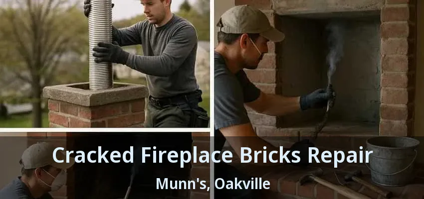 Cracked Fireplace Bricks Repair Munn's, Oakville - ON